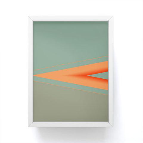 Sheila Wenzel-Ganny Army Green Orange Stripe Framed Mini Art Print