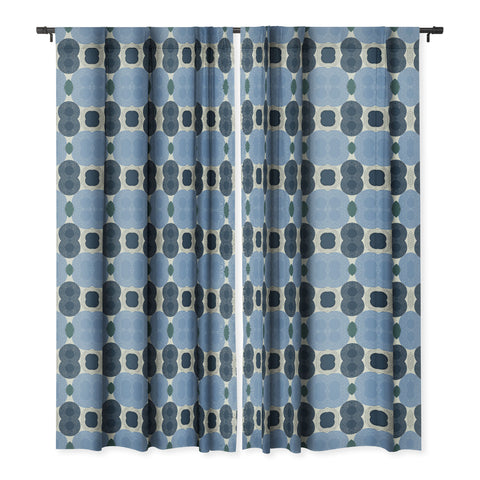 Sheila Wenzel-Ganny Big Blues Minimalist design Blackout Window Curtain