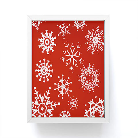 Sheila Wenzel-Ganny Big Snowflakes Framed Mini Art Print
