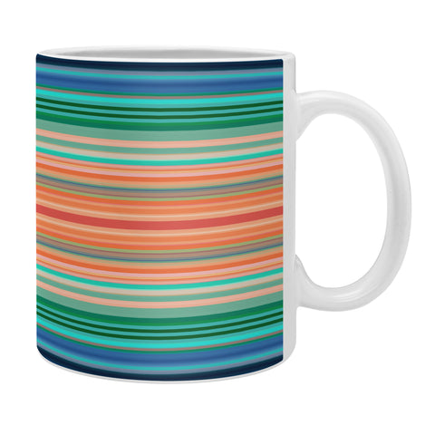 Sheila Wenzel-Ganny Bold Blue Orange Stripes Coffee Mug