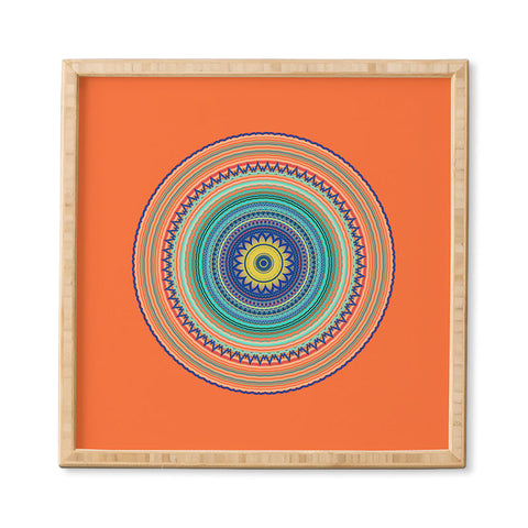 Sheila Wenzel-Ganny Bright Boho Orange Mandala Framed Wall Art