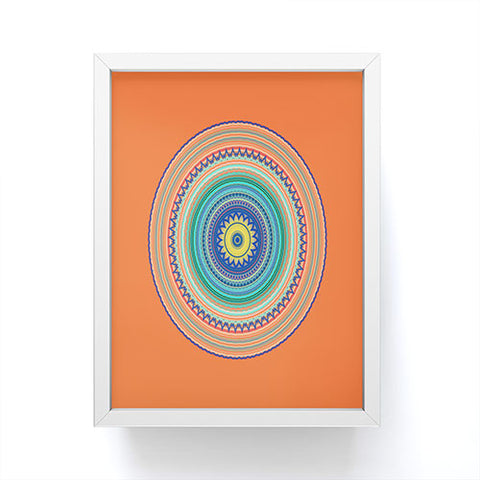 Sheila Wenzel-Ganny Bright Boho Orange Mandala Framed Mini Art Print