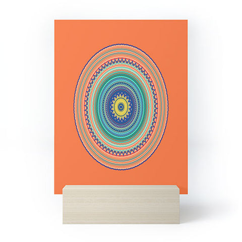 Sheila Wenzel-Ganny Bright Boho Orange Mandala Mini Art Print