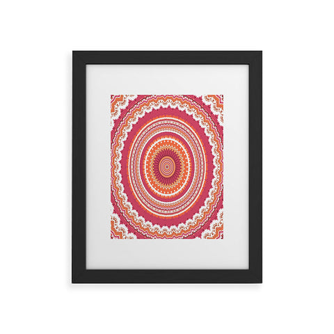Sheila Wenzel-Ganny Bright Pink Coral Mandala Framed Art Print
