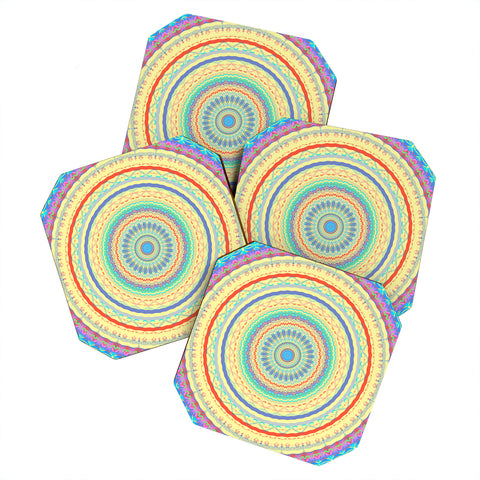 Sheila Wenzel-Ganny Colorful Fun Mandala Coaster Set
