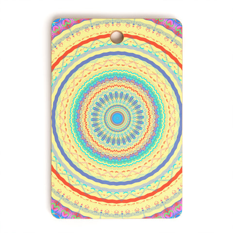 Sheila Wenzel-Ganny Colorful Fun Mandala Cutting Board Rectangle