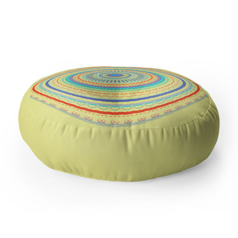 Sheila Wenzel-Ganny Colorful Fun Mandala Floor Pillow Round