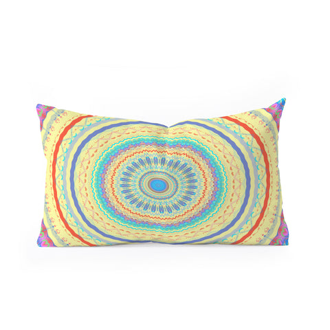 Sheila Wenzel-Ganny Colorful Fun Mandala Oblong Throw Pillow