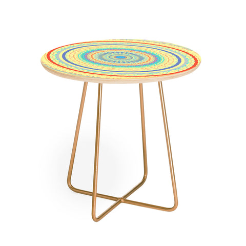 Sheila Wenzel-Ganny Colorful Fun Mandala Round Side Table