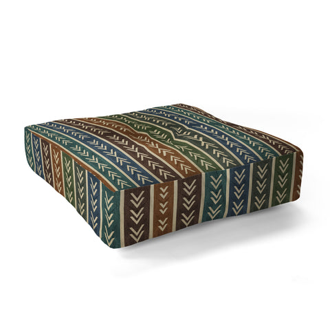 Sheila Wenzel-Ganny Colorful Tribal Mudcloth Floor Pillow Square