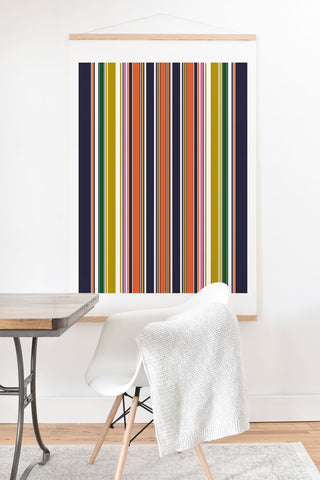 Sheila Wenzel-Ganny Contemporary Bold Stripes Art Print And Hanger