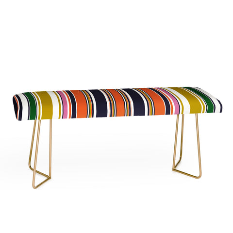 Sheila Wenzel-Ganny Contemporary Bold Stripes Bench