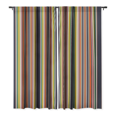 Sheila Wenzel-Ganny Contemporary Bold Stripes Blackout Window Curtain