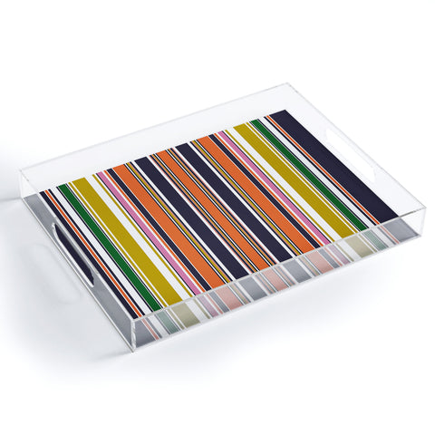 Sheila Wenzel-Ganny Contemporary Bold Stripes Acrylic Tray