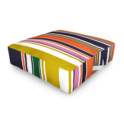 Sheila Wenzel-Ganny Contemporary Bold Stripes Outdoor Floor Cushion