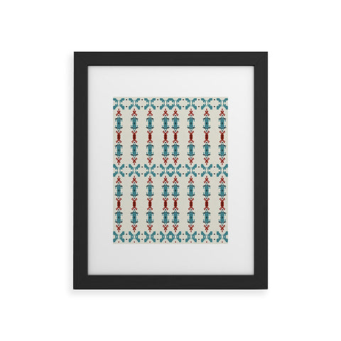 Sheila Wenzel-Ganny Cross Stitch Tribal Framed Art Print