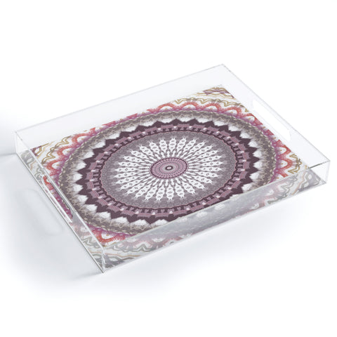 Sheila Wenzel-Ganny Delicate Pink Lavender Mandala Acrylic Tray