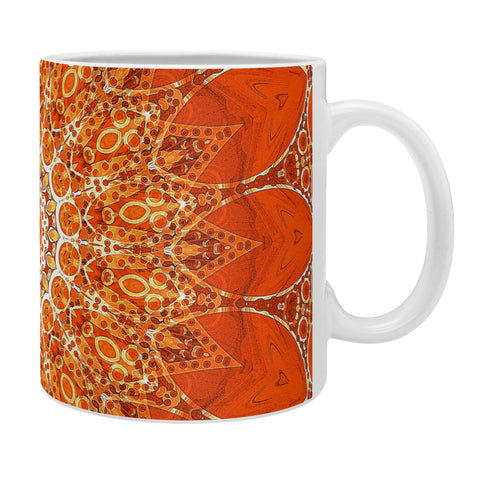 Sheila Wenzel-Ganny Detailed Orange Boho Mandala Coffee Mug