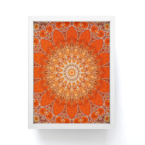 Sheila Wenzel-Ganny Detailed Orange Boho Mandala Framed Mini Art Print