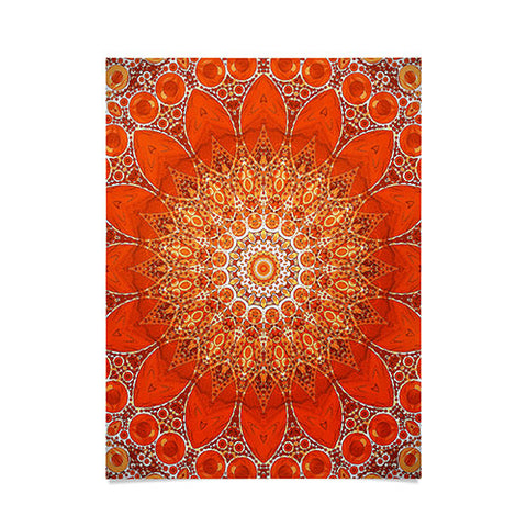 Sheila Wenzel-Ganny Detailed Orange Boho Mandala Poster
