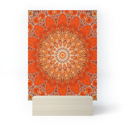 Sheila Wenzel-Ganny Detailed Orange Boho Mandala Mini Art Print