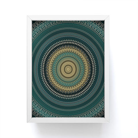 Sheila Wenzel-Ganny Emerald Gold Boho Mandala Framed Mini Art Print