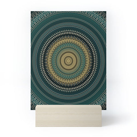 Sheila Wenzel-Ganny Emerald Gold Boho Mandala Mini Art Print