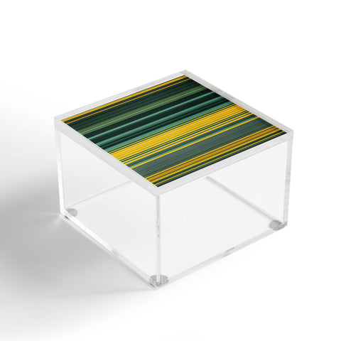 Sheila Wenzel-Ganny Emerald Gold Classic Stripes Acrylic Box