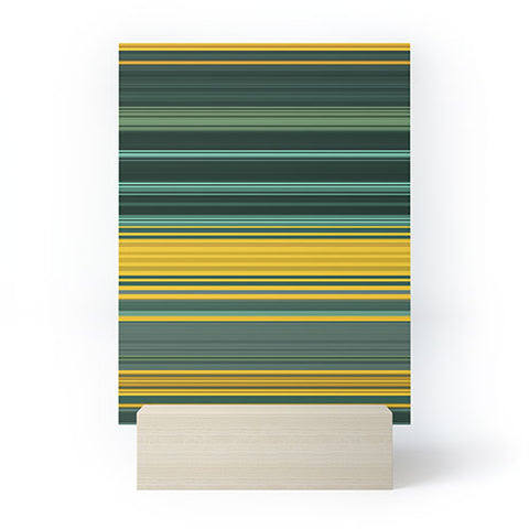 Sheila Wenzel-Ganny Emerald Gold Classic Stripes Mini Art Print