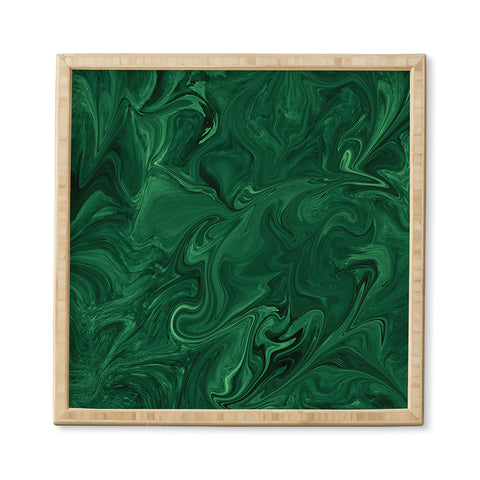 Sheila Wenzel-Ganny Emerald Green Abstract Framed Wall Art