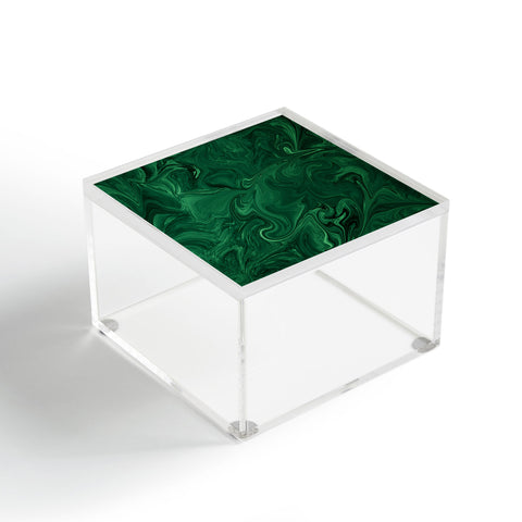 Sheila Wenzel-Ganny Emerald Green Abstract Acrylic Box