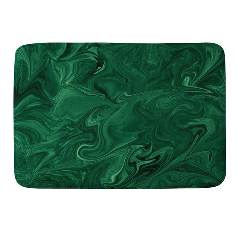 Sheila Wenzel-Ganny Emerald Green Abstract Memory Foam Bath Mat