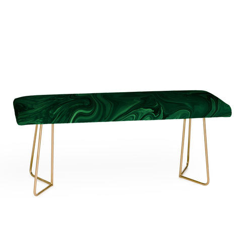 Sheila Wenzel-Ganny Emerald Green Abstract Bench