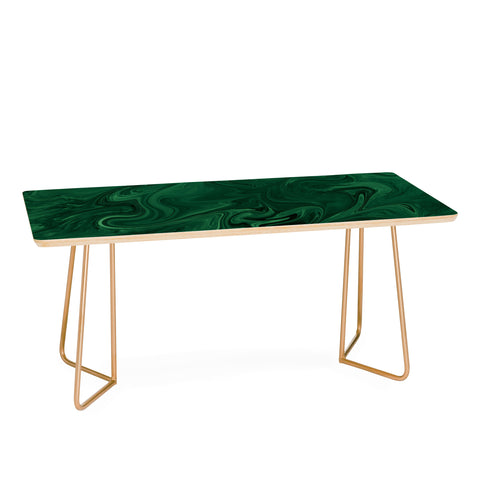 Sheila Wenzel-Ganny Emerald Green Abstract Coffee Table