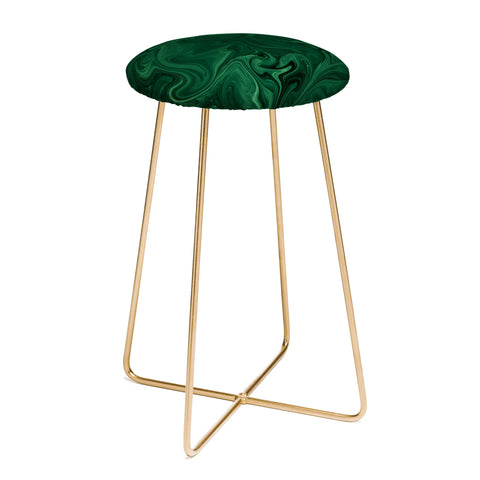 Sheila Wenzel-Ganny Emerald Green Abstract Counter Stool