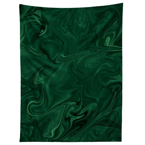 Sheila Wenzel-Ganny Emerald Green Abstract Tapestry