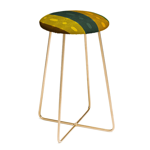 Sheila Wenzel-Ganny Fall Twist Abstract Counter Stool