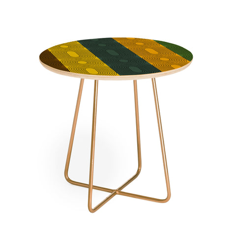 Sheila Wenzel-Ganny Fall Twist Abstract Round Side Table