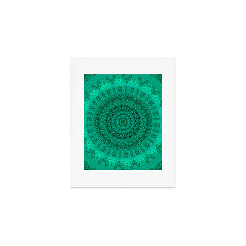 Sheila Wenzel-Ganny Forest Green Teal Mandala Art Print