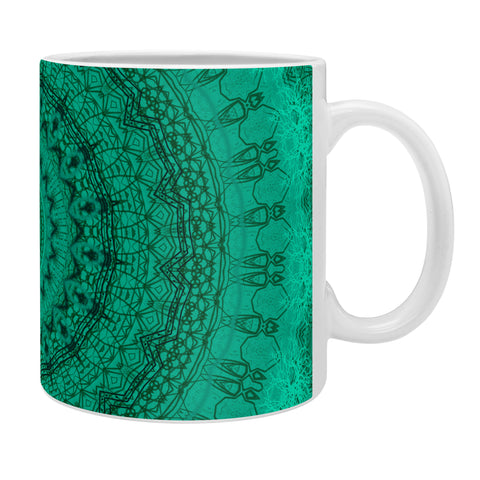Sheila Wenzel-Ganny Forest Green Teal Mandala Coffee Mug