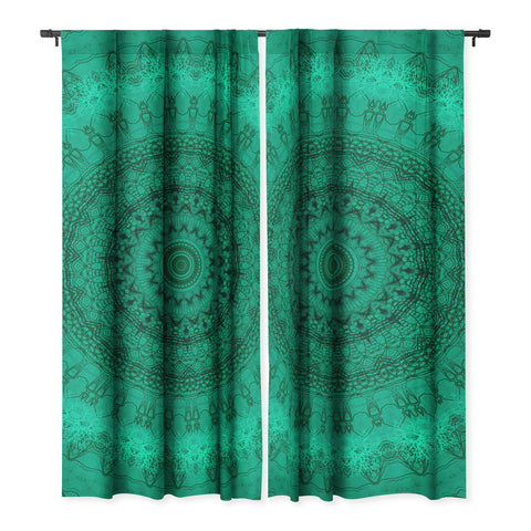 Sheila Wenzel-Ganny Forest Green Teal Mandala Blackout Non Repeat