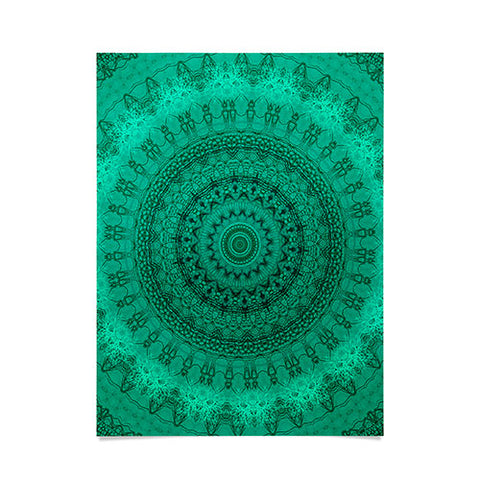 Sheila Wenzel-Ganny Forest Green Teal Mandala Poster