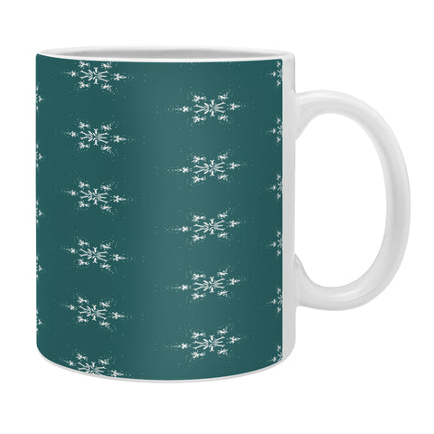 Sheila Wenzel-Ganny Holiday Green Snowflakes Coffee Mug