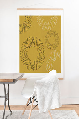 Sheila Wenzel-Ganny Honey Mustard Minimalist Art Print And Hanger