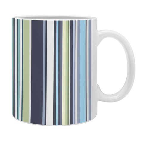 Sheila Wenzel-Ganny Lavender Mint Blue Stripes Coffee Mug