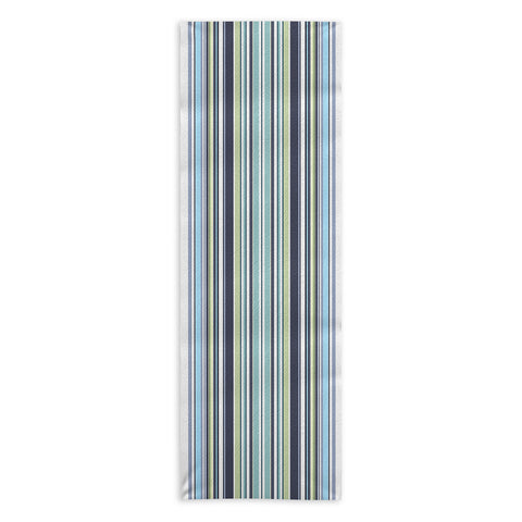 Sheila Wenzel-Ganny Lavender Mint Blue Stripes Yoga Towel