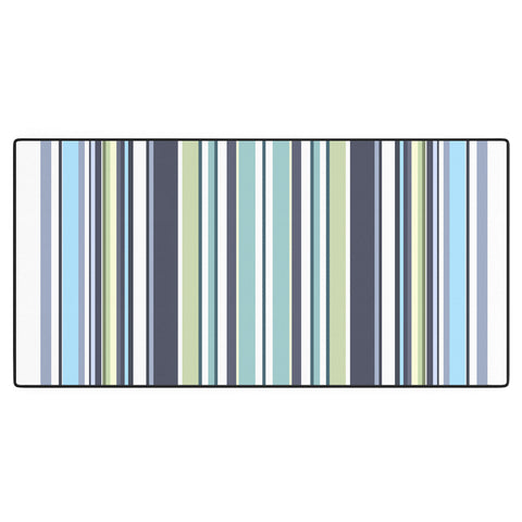 Sheila Wenzel-Ganny Lavender Mint Blue Stripes Desk Mat