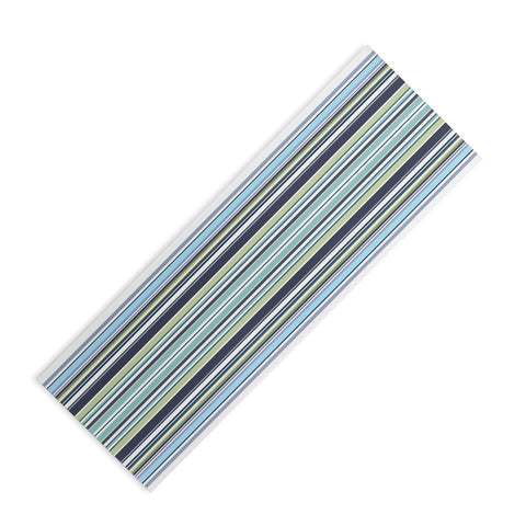 Sheila Wenzel-Ganny Lavender Mint Blue Stripes Yoga Mat