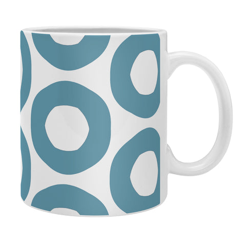 Sheila Wenzel-Ganny Minimalist Blue Grey Dots Coffee Mug