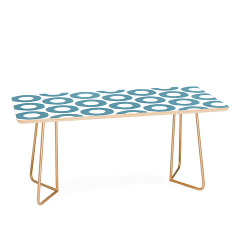 Sheila Wenzel-Ganny Minimalist Blue Grey Dots Coffee Table